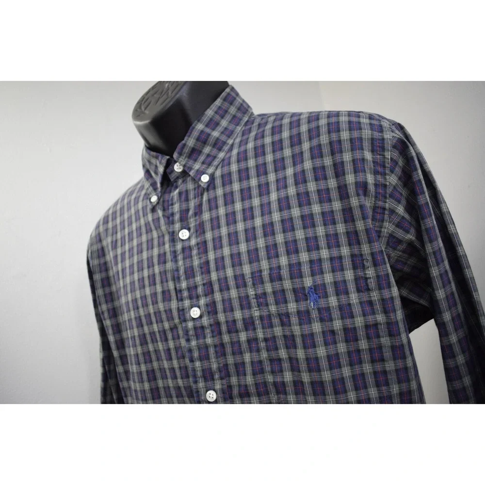 Polo‎ Ralph Lauren Custom Fit Plaid Dress Shirt Long Sleeve Mens Size XL